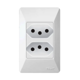 TOMADA DUPLA 20A + PLACA DE SOBREPOR - FAME