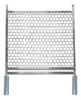 GRELHA PARA CHURRASQUEIRA INOX COM CABO DE ALUMINIO 48X48CM