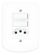 INTERRUPTOR 2 TECLAS SIMPLES + TOMADA 20A - FAME