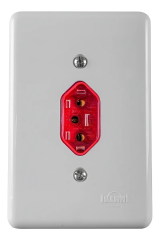 TOMADA 20A VERMELHA - ILUMI PRATIKA