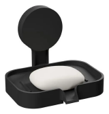 SABONETEIRA PRETO FOSCO C/ ADESIVO - ASTRA