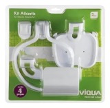 KIT ACESSORIOS PARA BANHEIRO BRANCO - VIQUA