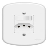 INTERRUPTOR 1 TECLA SIMPLES + TOMADA 10A - FAME