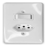 INTERRUPTOR 1 TECLAS SIMPLES + TOMADA 10A - ILUMI STYLUS