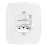 INTERRUPTOR 2 TECLAS SIMPLES + TOMADA 20A