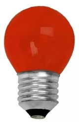 BOLINHA VERMELHA INCANDESCENTE 127V 15W - EMPALUX