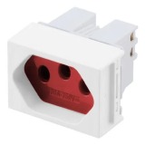 MODULO TOMADA 20A VERMELHO - ILUMI SLIM