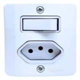 INTERRUPTOR 1 TECLA SIMPLES + TOMADA 10A SISTEMA X - RADIAL