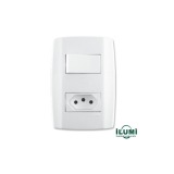 1 INTERRUPTOR PARALELO + 1 TOMADA 10A - ILUMI SLIM