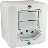 INTERRUPTOR 2 TECLAS PARALELAS + TOMADA 10A SISTEMA X - RADIAL