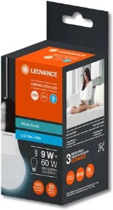 LAMPADA LED BULBO 9W 3000K - LEDVANCE