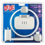 KIT PARA BANHEIRO BRANCO COM CROMADO - HERC